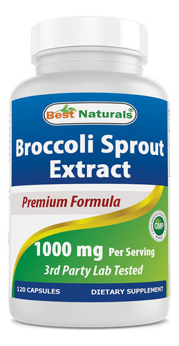 Extrato De Brotos De Brócolis Best Naturals, 1000 Mg, 120 C
