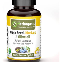 Cápsulas Herboganic De Semente Preta, Mostarda E Azeitona -