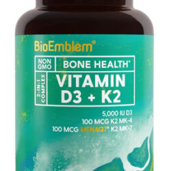 Cápsulas De Vitamina D3 K2 Bioemblem (5000 Ui E 200 Mcg) - M