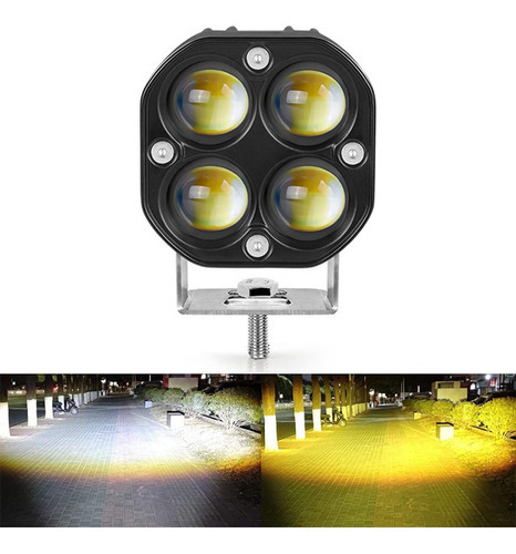 Faróis Auxiliares De Led De Farol Alto/baixo Branco Âmbar Pa