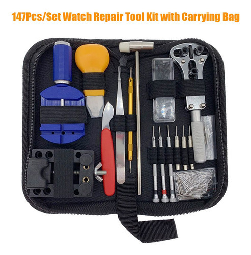 147pcs 147 Pçs/set Relógio Reparação Ferramenta Kit Caso Abr - Imagem 5