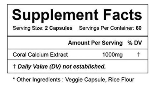 Vitapia Coral Cálcio 1000mg - 120 Cápsulas Vegetais - Não Og - Imagem 4