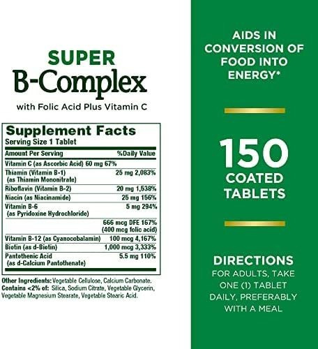 Vitamina B-12 Marca Nature S Bounty, 100 Mcg, 150 Comprimido - Imagem 2