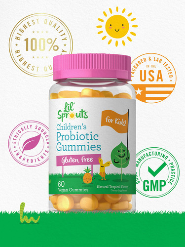 Suplemento Probiótico Carlyle Lil" Sprouts 60 Gummies Kids - Imagem 5