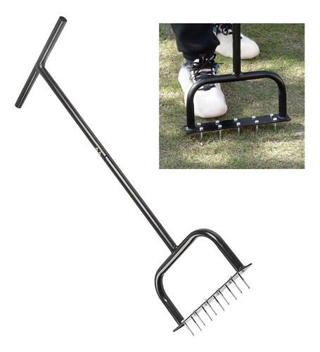 Aerador De Gramado Multipontos Estripador De Manual - Imagem 2
