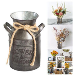 De Vaso Vintage Chique Antigo, Lata Leite Metal Galvaniza
