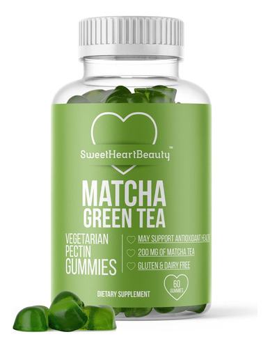 Vitamina Gomosa De Extrato De Chá Verde Matcha Com Extrato D