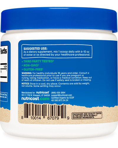 Suplemento Nutricost Organic Cordyceps Em Pó 100g - Imagem 5