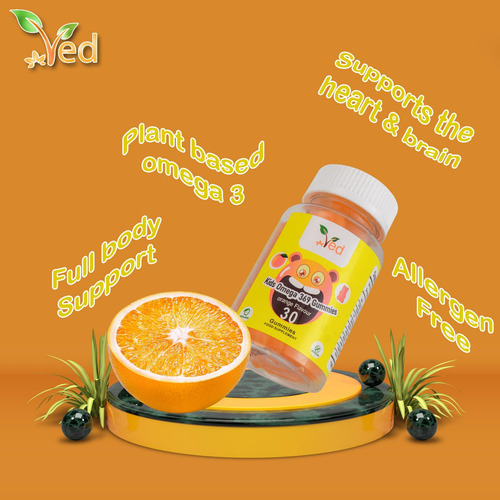 Ved Kids Omega 3 6 9 Gomas Para Suplemento De Omega 3 6 9, E - Imagem 5