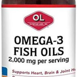 Óleos De Peixe Ômega-3 Da Olympic Labs, 2.000 Mg Por Porção
