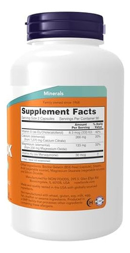 Now Foods Supplements, Cal-mag Dk Com Vitamina D-3 E Vitamin - Imagem 2