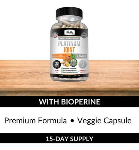 Kaya Naturals Platinum Mobility Açafrão - Bioperina, Glucosa - Imagem 5