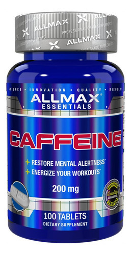 Allmax Nutrition Caffeine Pills, Energia Sustentada E Pré -t