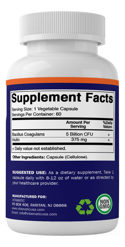 Suplemento Probiótico Estável A Vitamático Bacillus Coagulan - Imagem 5