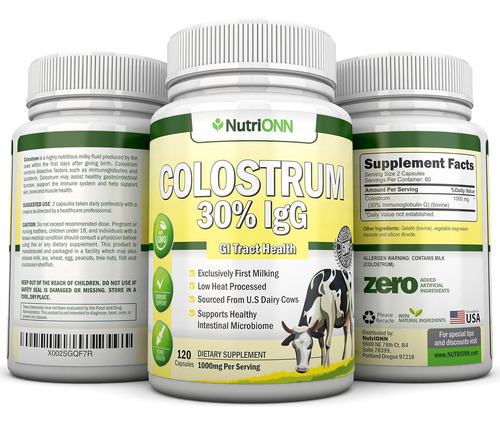 Colostro - 1000mg - 120 Cápsulas - 30% Igg - Laticínios Não- - Imagem 5