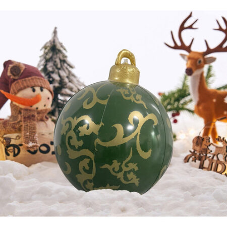 Enfeites De Bola Decorados De Natal Infláveis De Pvc Grandes - Imagem 3