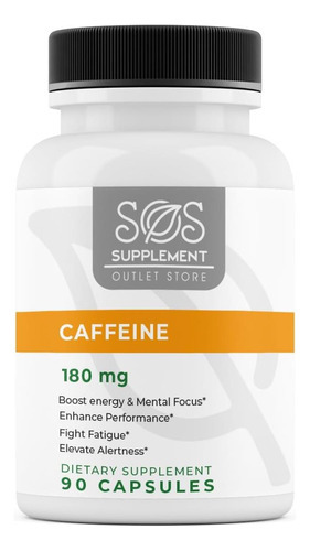 Pílulas De Cafeína Sos, 180 Mg X 90 Cápsulas, Energia Aprimo