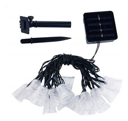 4.8m Solar Led Guirlandas Árvore De Natal Bell String Light - Imagem 2
