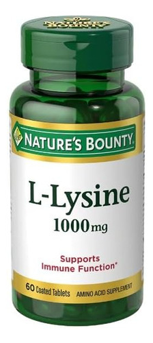 Nature's Bounty L-lisina 1000mg 120 Comprimidos
