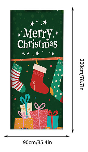 Decoração De Capa De Porta De Natal J, Pano Pendurado, Festi - Imagem 5