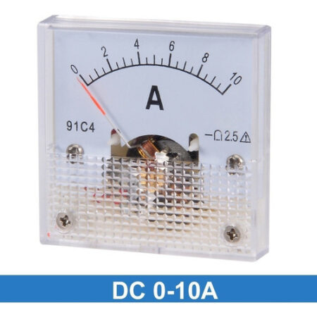 Medidor Amperímetro De Painel Analógico Dc 0-10a 45x35x45mm - Imagem 2