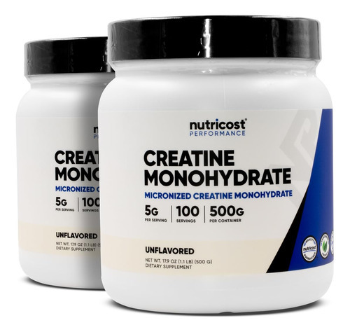 Creatina Monohidratada Em Pó Nutricost 500 G (17,9 Onças) - - Imagem 9