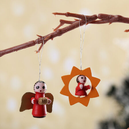 Conjunto De Enfeites De Mesa De Madeira Nutcracker Xmas Tree - Imagem 9