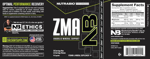 Suplementos Nutrabio Zma Para Suplementos De Men E Mulheres- - Imagem 3