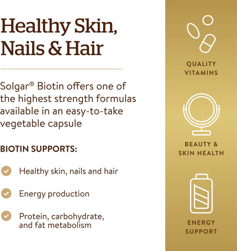 Solgar Biotina 10.000 Mcg, 60 Cápsulas Vegetais - Energia, M - Imagem 4
