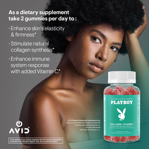 Playboy - Colágeno + Gomas De Vitamina C Para Cabelos, Pele, - Imagem 4