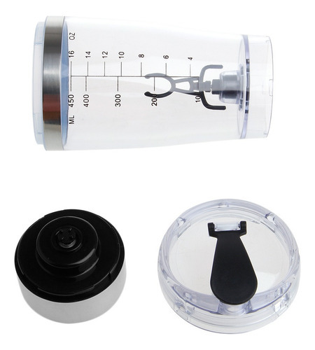 450ml Bpa Protein Shaker Garrafa De Água Elétrica Mistura Au - Imagem 4