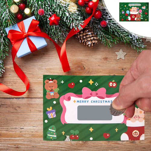 Cartões De Decoração De Natal, Desenhos Animados, Raspadinha - Imagem 2