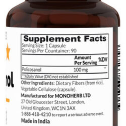 Monoherb Policosanol 100 Mg Por Cápsula - 90 Cápsulas Vegeta