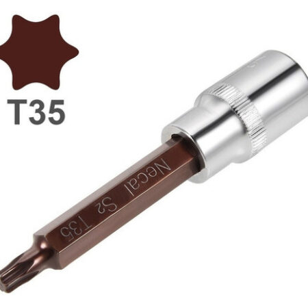 S Soquete T35 Torx Bit S2 Acero De 1/2 Polegada Com Unidade - Imagem 3