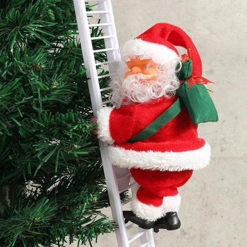Novo Papai Noel Musical Subindo Escadas Elétricas De Natal - Imagem 8