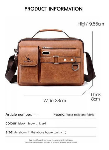 Bolsa Executiva Masculina Em Couro Pu 2023 - Imagem 15