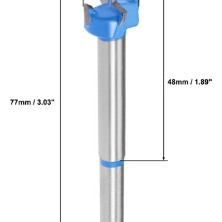 2 Broca Forstner 17mm Carburo De Tungsteno, Tope Filo Azul - Imagem 2