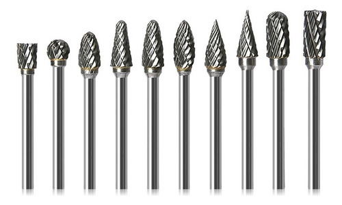 Kit 10 Fresas Lima Tungstenio Escariar Metal Ferro Aço Broca - Imagem 4