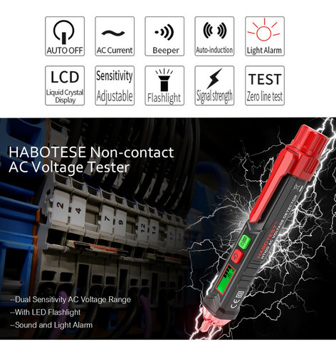 Caneta Detector De Tensão 12v-1000v Soa Alarme Habotest - Imagem 2