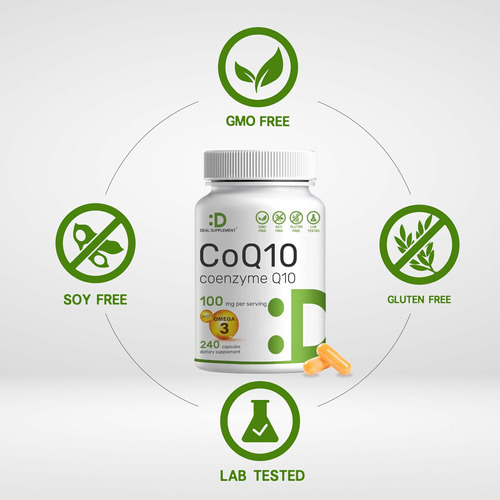 Coqmg, 240 Cápsulas - Com Ácido Graxo Ômega 3 100mg - Suplem - Imagem 3