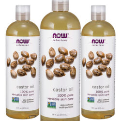 Óleo De Castor 473ml Now Foods Castor Oil 100% Puro 3un