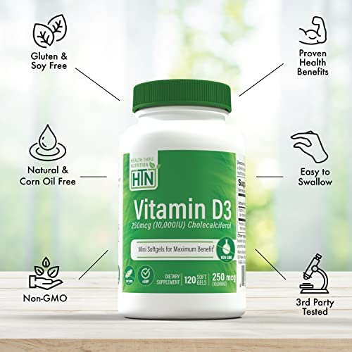 Health Thru Nutrition Vitamina D3 10.000 Ui Non Gmo 120 Min - Imagem 3