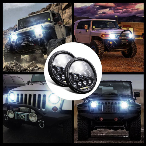 Faróis De Carro Led 200w 6000k Ip67 Drl/low/a - Imagem 4