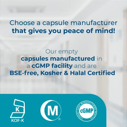 Tamanho Capsuline 0 - Cápsulas Vegan Vazias Transparentes - - Imagem 7
