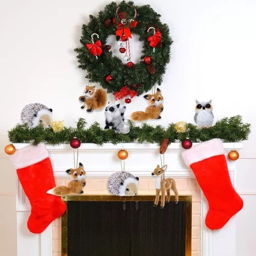 Rr Pingentes De Bichos De Pelúcia Para Decoração De Natal 6p - Imagem 6