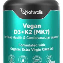 Naturalis Vegan Vitamina D3 + K2 De Algas | 5000iu De Vitami