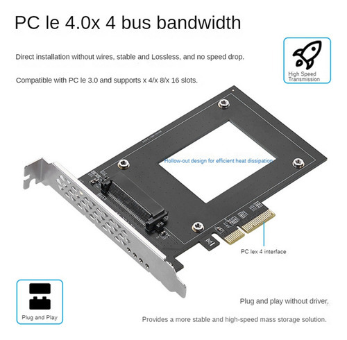 J Placa De Expansão Pcie4.0 Para U.2 True Speed 7000 Mb - Imagem 6