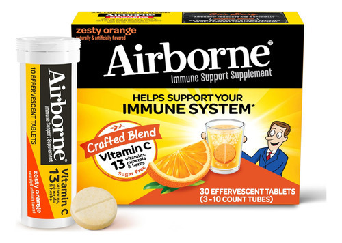 Vitamina C Airborne 1000 Mg 30 Comprimidos Efervescentes