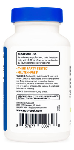 Suplemento Nutricost Butterbur Extract 75mg 120 Cápsulas - Imagem 4