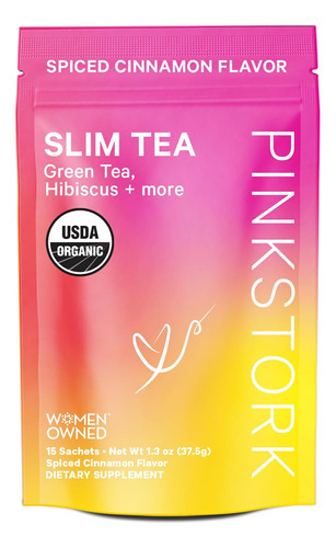 Chá Slim Orgânico Pink Stork - Raiz De Dente De Leão, Chá Ve